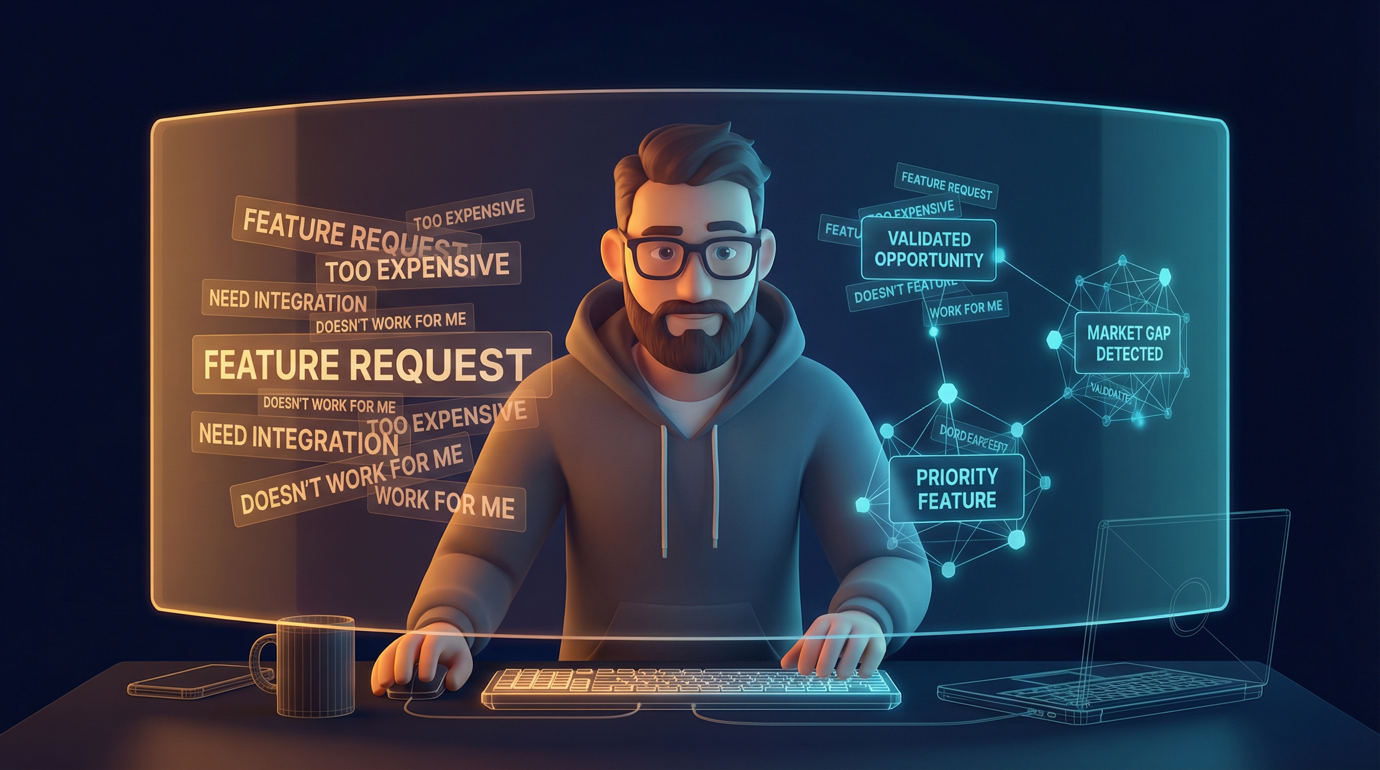 Descobrir Ideias de Produtos Observando Onde Pessoas Realmente Têm Dor