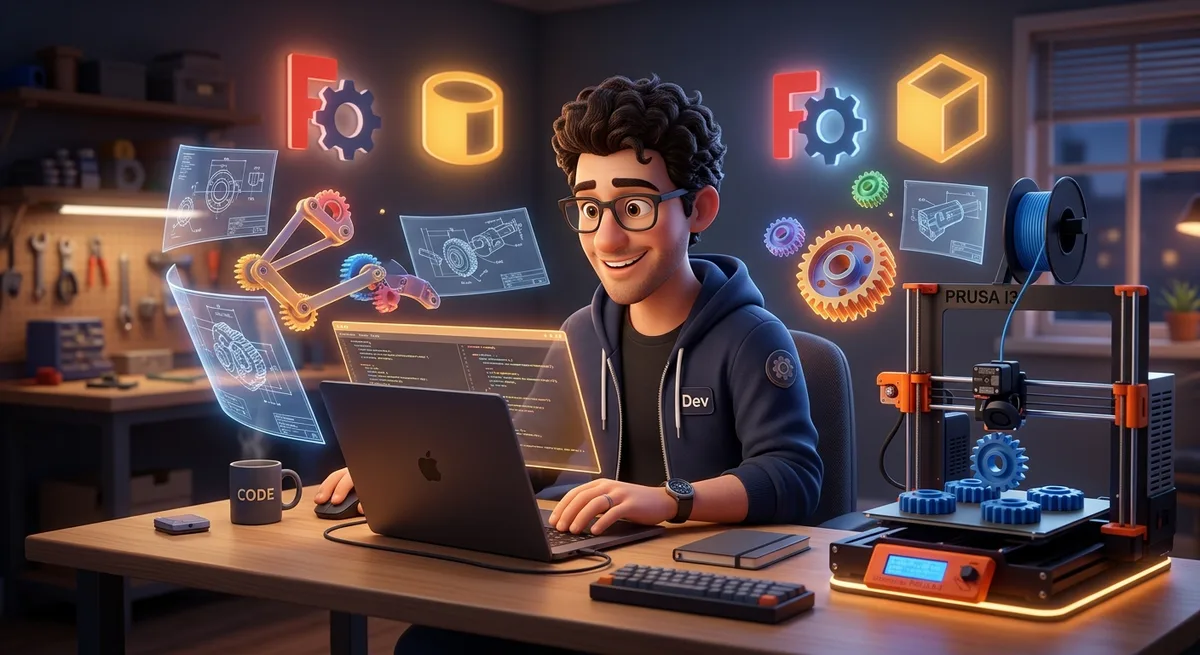 FreeCAD e OpenSCAD para Solopreneurs: Como Usar Código para Projetar, Automatizar e Vender Peças 3D